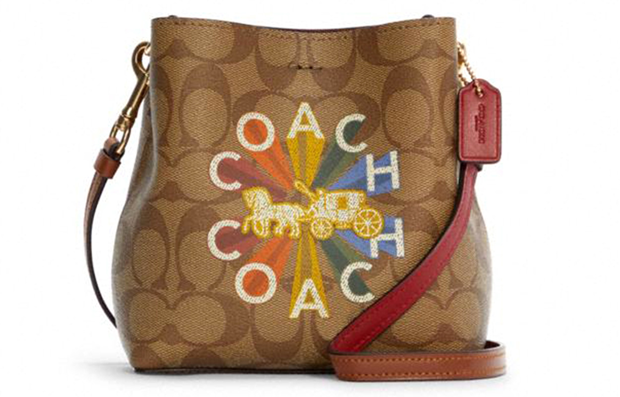 

COACH Городская кожаная сумка-ведро через плечо