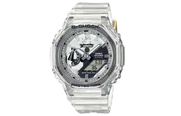 

Женские часы CASIO серии Dual Display с жидкокристаллическим и аналоговым дисплеем серого цвета