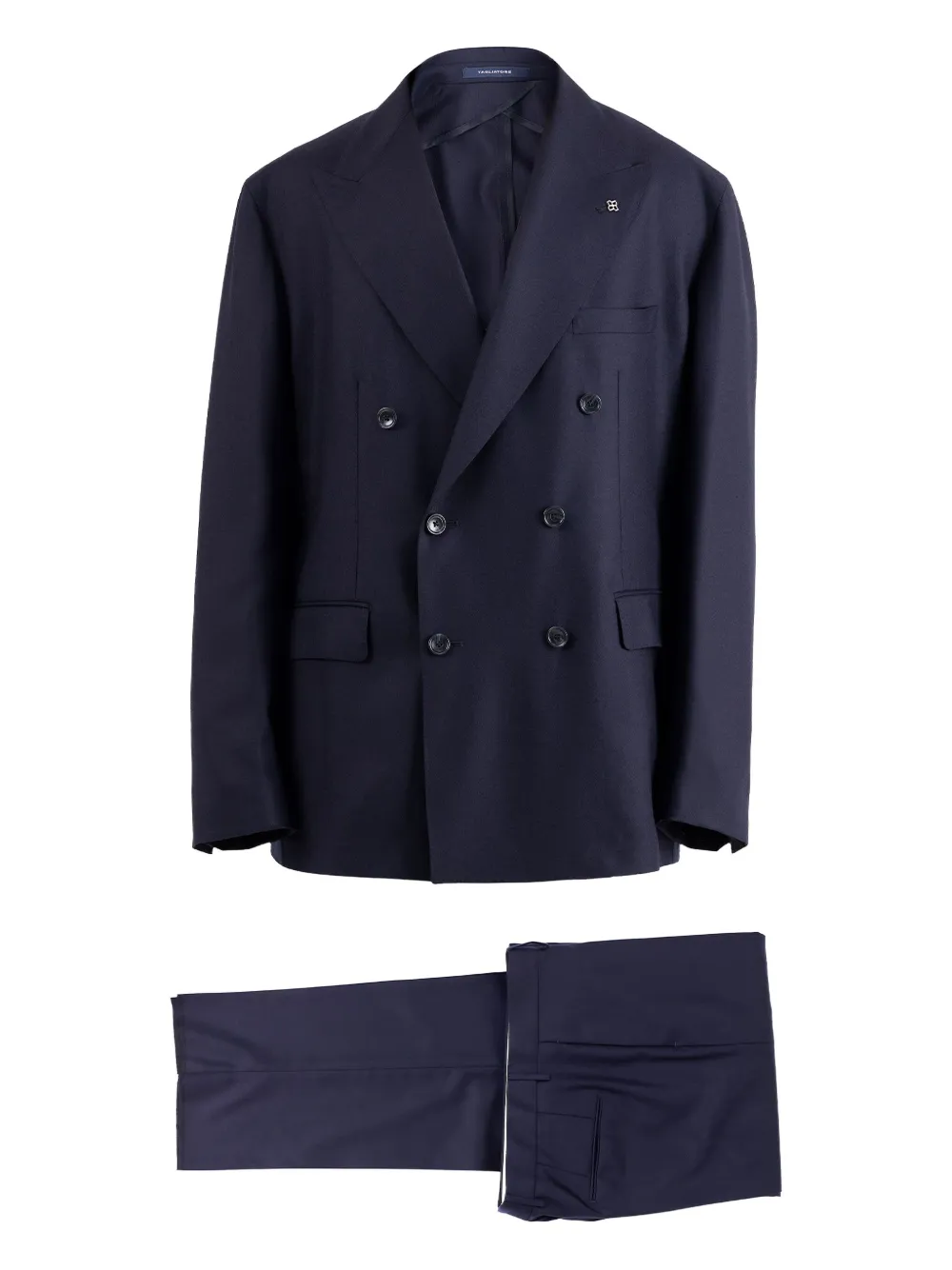 

Двубортный костюм из чистой шерсти Tagliatore, синий