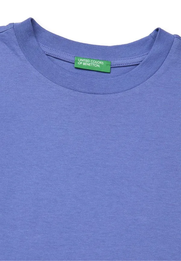 Футболка с коротким рукавом и полуобработанным принтом United Colors Of Benetton, Blue — фото 3