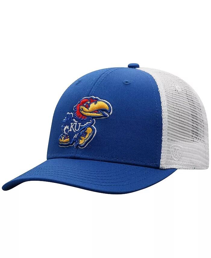 

Мужская королевская белая бейсболка Kansas Jayhawks Trucker Snapback Top of the World