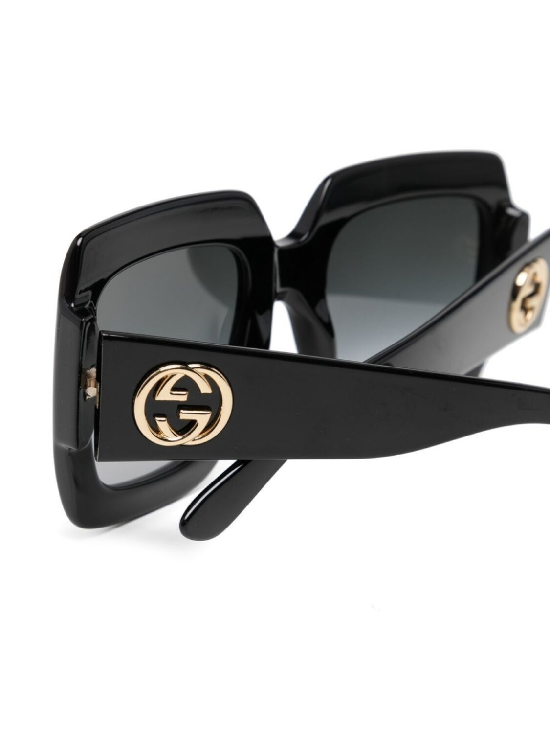 Gucci Eyewear солнцезащитные очки в массивной оправе с логотипом GG, черный — фото 3