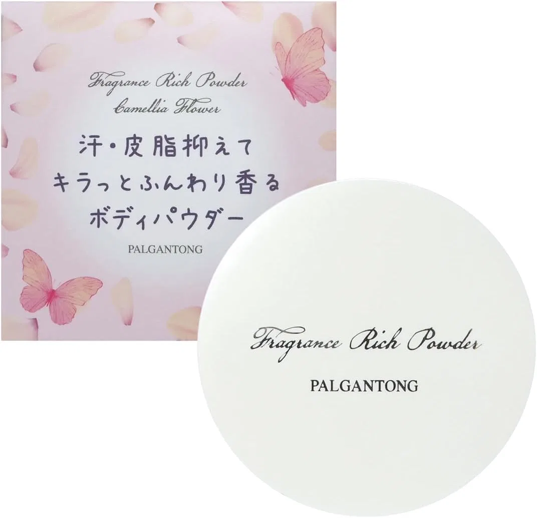 Пудра для лица и тела Parganton Fragrance Rich Powder с ароматом камелии, 6 г, разноцветная (розовый/бежевый) Palgantong