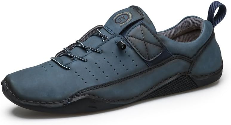 

Мужские повседневные туфли на шнуровке с легкой подошвой, удобные противоскользящие туфли для вождения, дышащие и стильные Asifn, синий