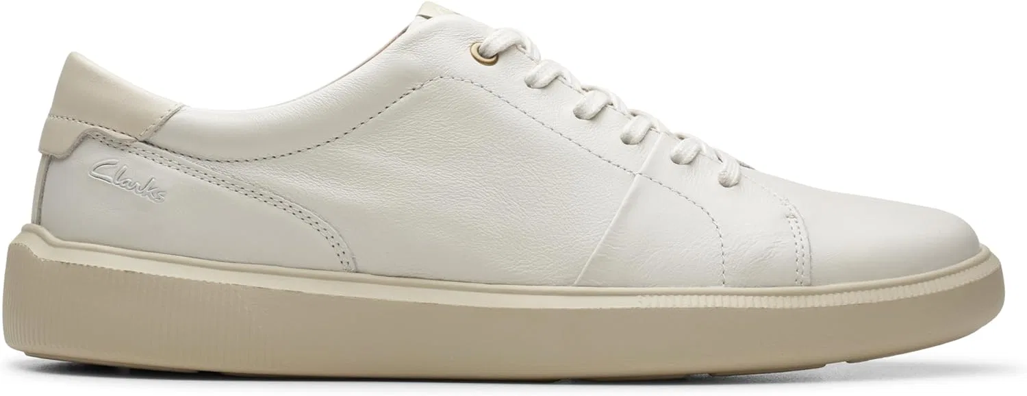 Мужские кроссовки Clarks Brodin Lace, White Leather — фото 2
