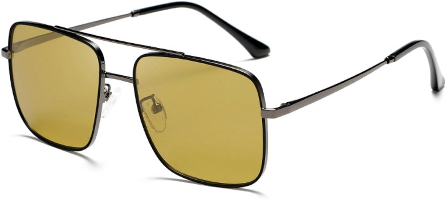 

Солнцезащитные очки в стиле ретро квадратной формы для женщин и мужчин, очки-пилот, модные винтажные большие очки в металлической оправе с защитой от УФ-излучения mincl, C5