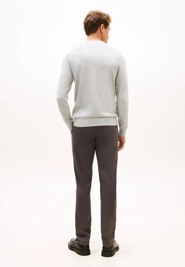 Свитер с круглым вырезом и вышивкой флага Tommy Hilfiger, Light Grey Heather — фото 3