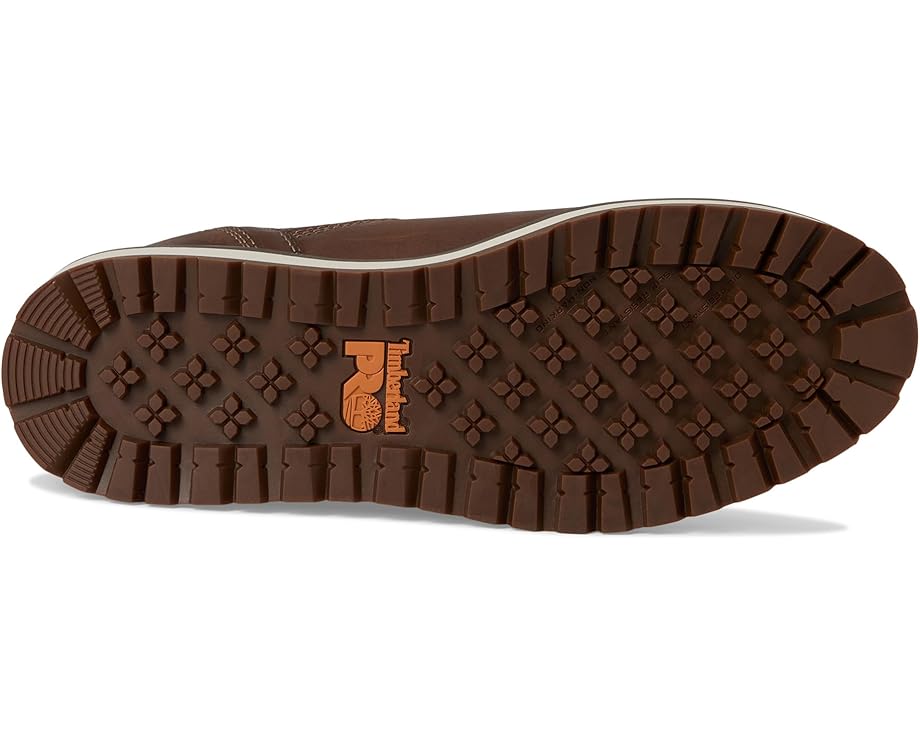 Мужские ботинки челси Timberland PRO Irvine кожаные с контрастной строчкой, коричневый — фото 3