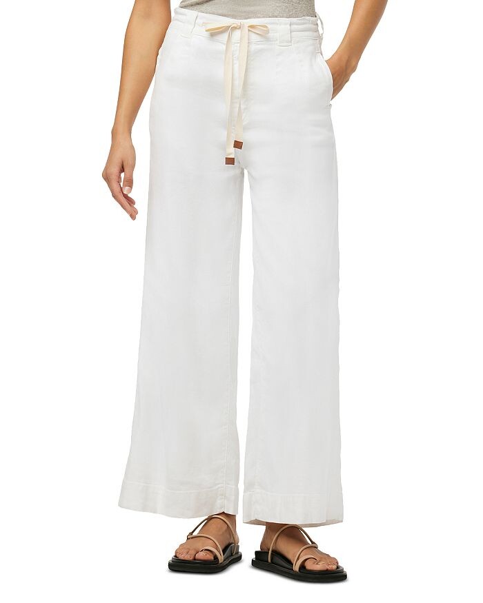 

Joe's Jeans Широкие брюки до щиколотки с завязками Addison, белый