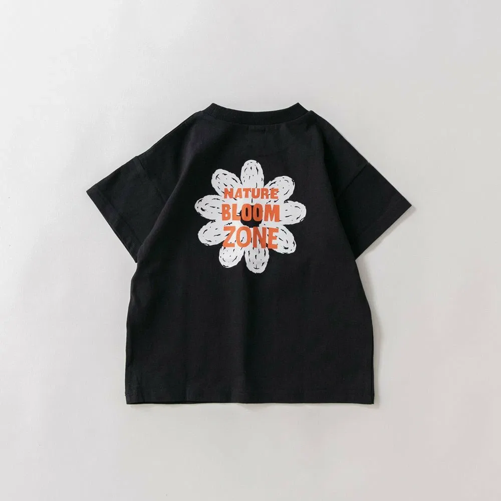 Футболка с коротким рукавом с разнообразными графическими принтами Branshes, 85: Black_Flower