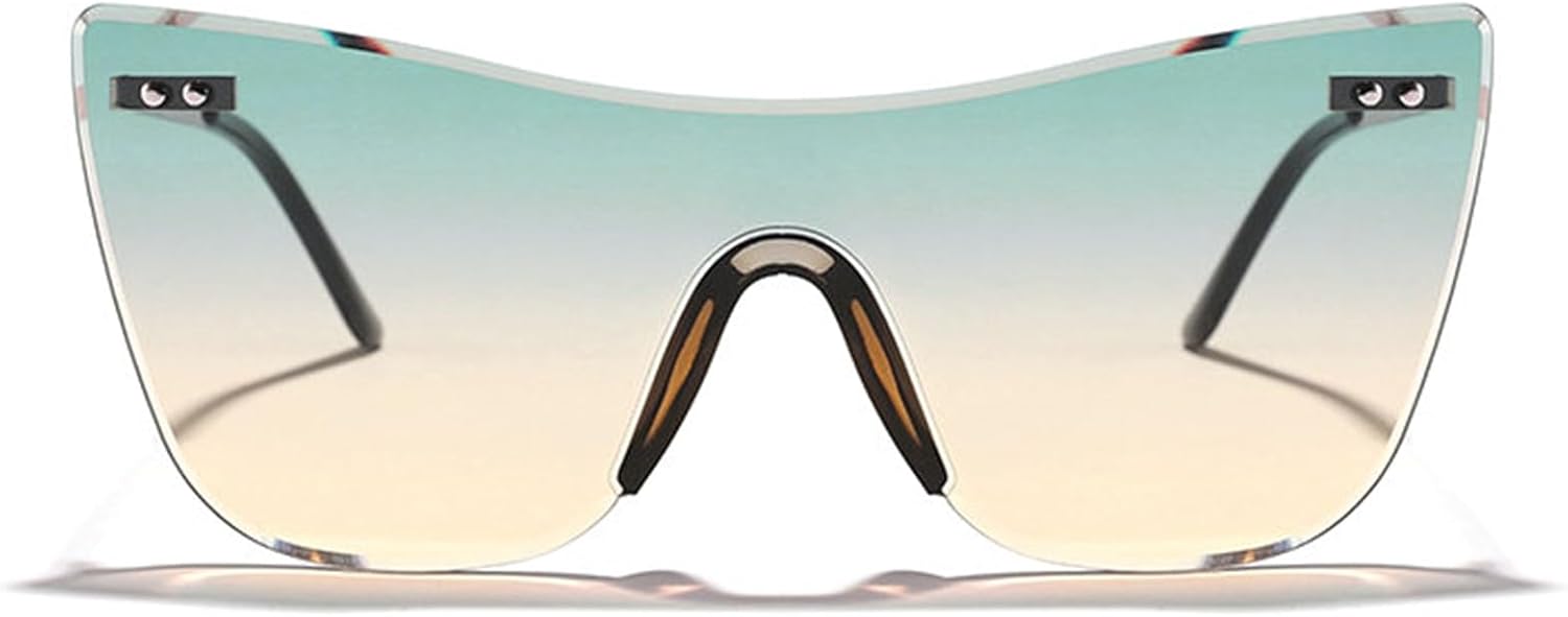 

Солнцезащитные очки Willochra в винтажном квадратном стиле для женщин, модная металлическая оправа, большие безободковые очки, роскошные солнцезащитные очки для мужчин с градиентным переходом цвета, C2