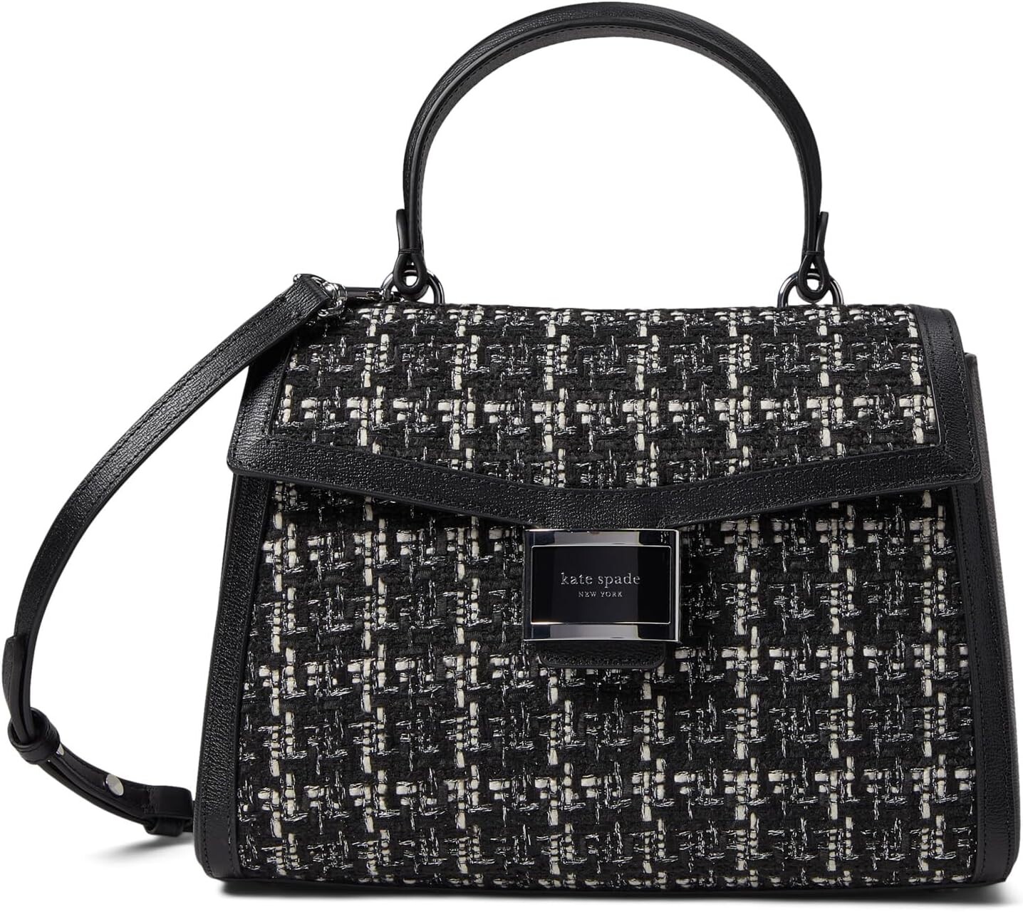 

Сумка Katy Tweed Medium Top-Handle Kate Spade New York, цвет Black Multi