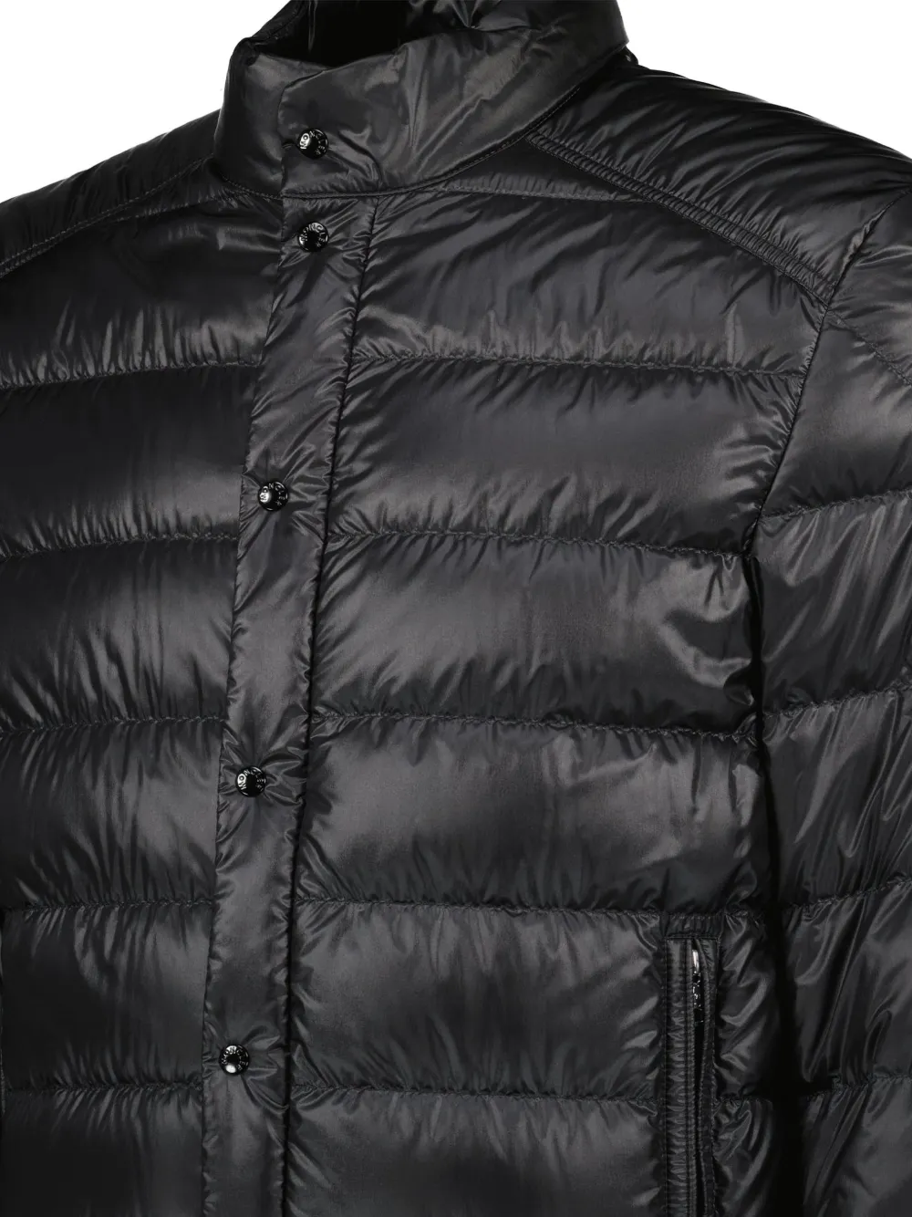 Стеганая куртка на молнии с длинными рукавами Moncler, черный — фото 4