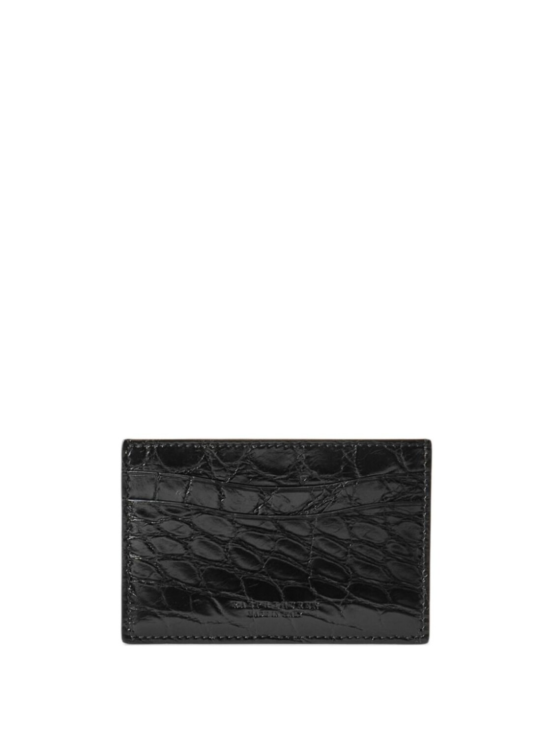 

Кожаный картхолдер Ralph Lauren Purple Label, черный