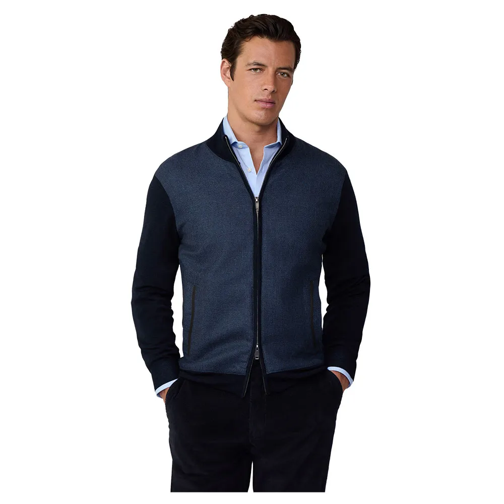 

Свитер Hackett Birdseye Hyb Fb full zip, синий