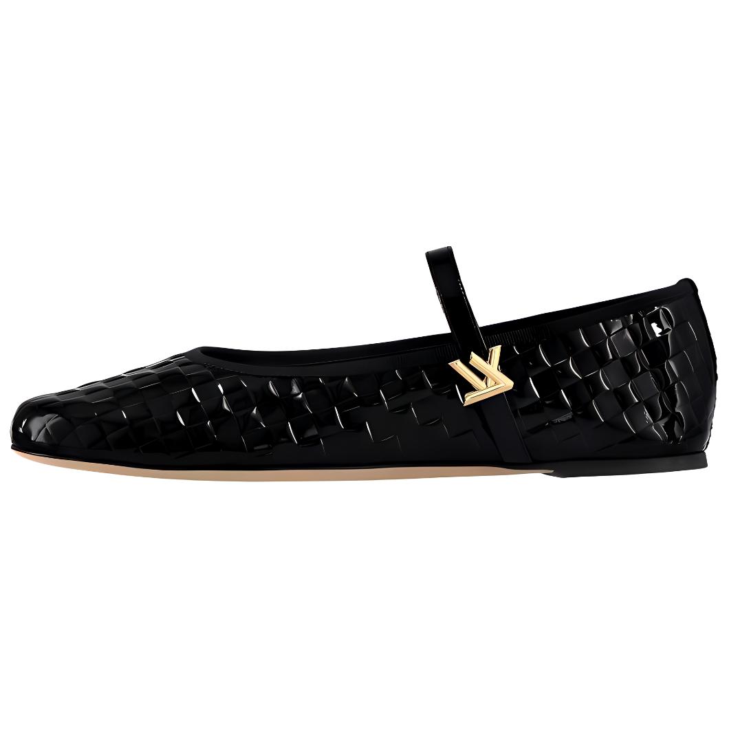 LOUIS VUITTON Romy Flat Casual Single Shoes Women's Black