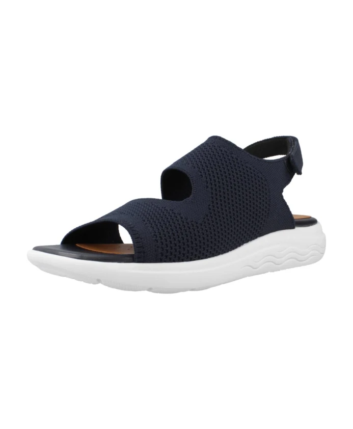 Удобные женские сандалии на плоской подошве. Geox, синий — фото 2
