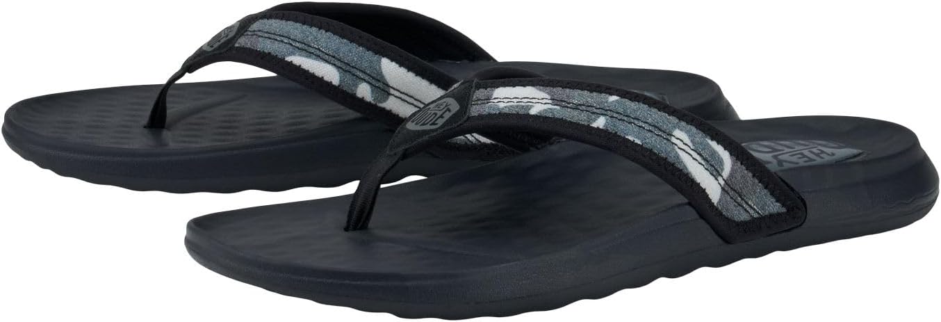 Мужские сандалии-шлепанцы HEYDUDE Myers Flip Classic Black/Black, черный — фото 4