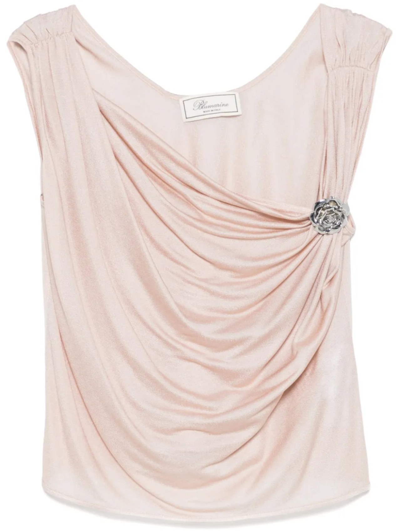 

Blumarine креповый топ без рукавов, розовый