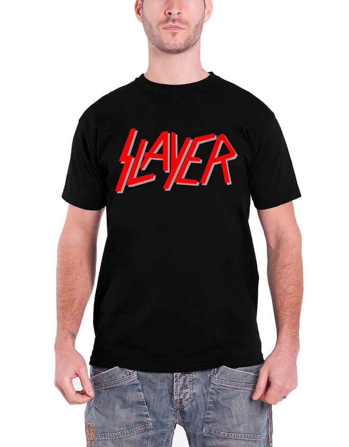 

Классическая футболка с логотипом группы Slayer, черный