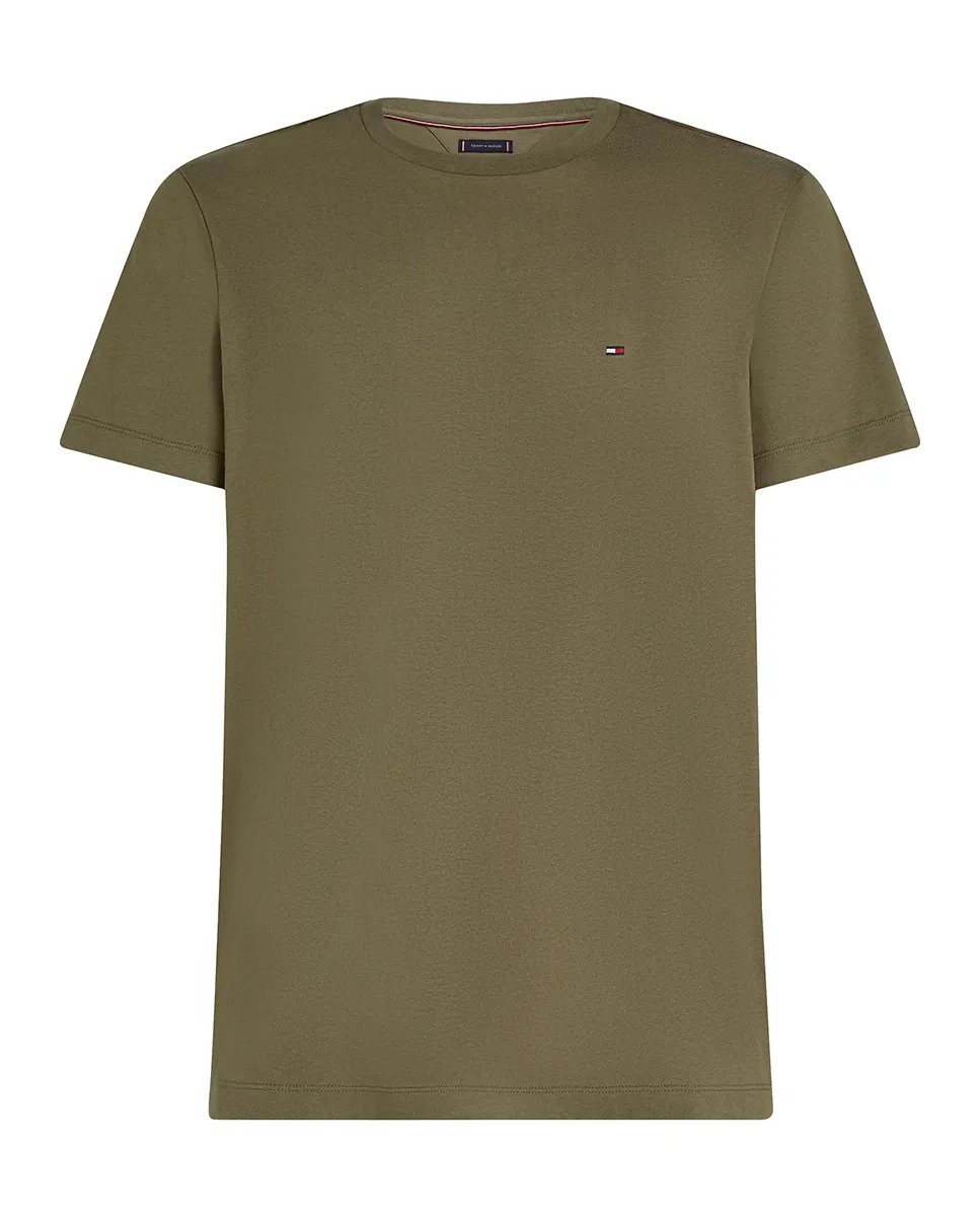 

Мужская однотонная футболка с коротким рукавом больших размеров Tommy Hilfiger, военный зеленый