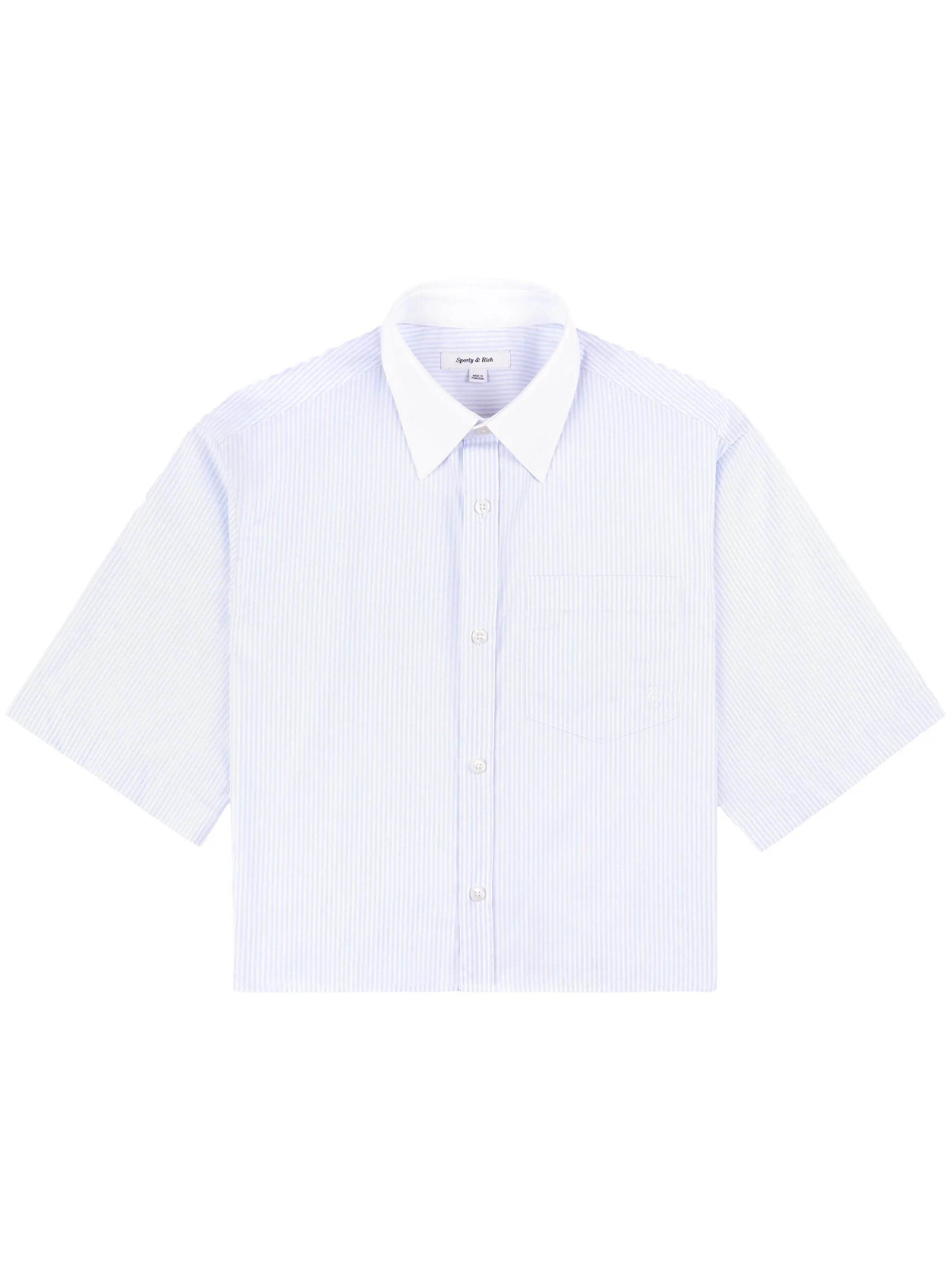 

Укороченная рубашка в полоску Sporty & Rich, синий