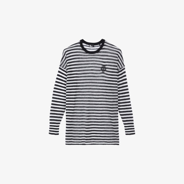 

Вязаный топ свободного покроя с круглым вырезом The Kooples, черный