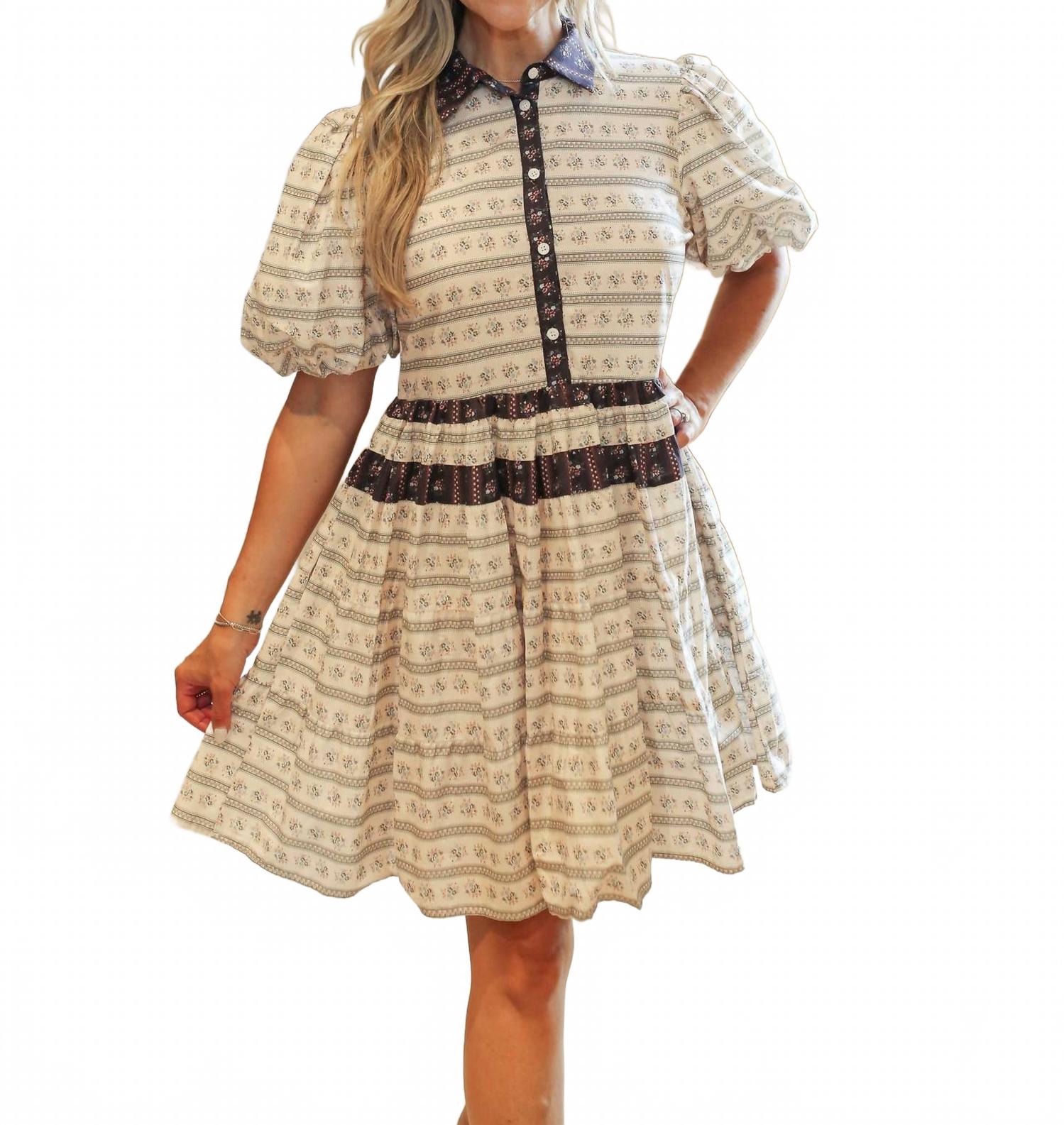 

Мини-платье с воротником Blossom в разноцветном дизайне Aureum, мультиколор