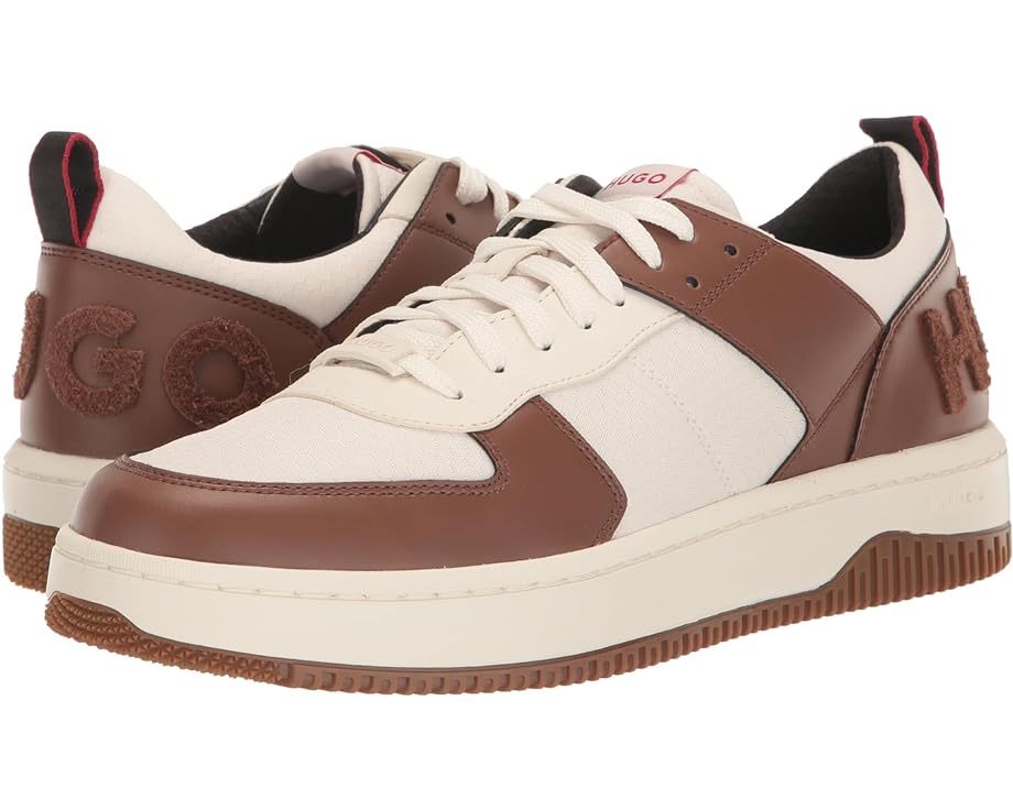 

Кроссовки HUGO Kilian Mix Material Tennis Sneaker, цвет Open Brown