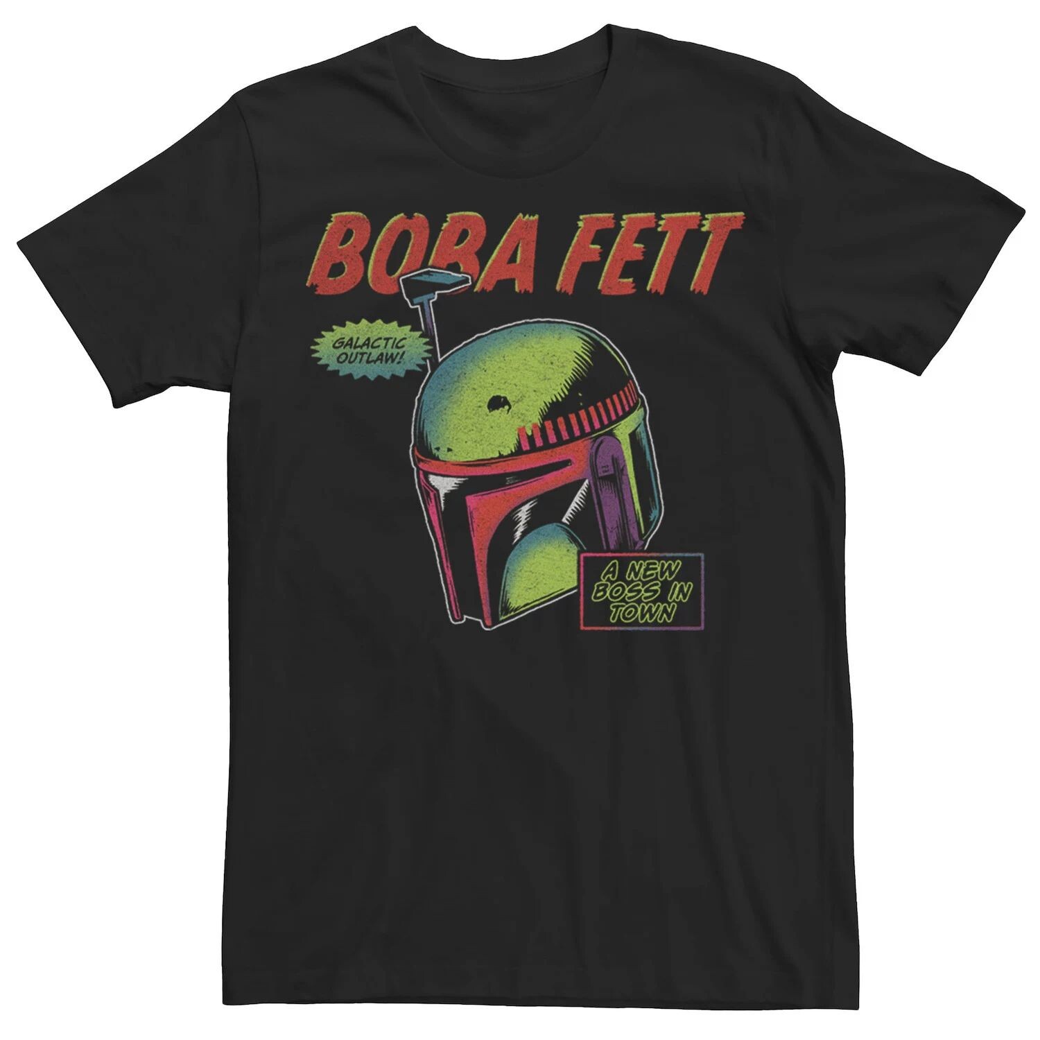 

Мужская футболка Star Wars Boba Fett Rainboba Head Shot Licensed Character