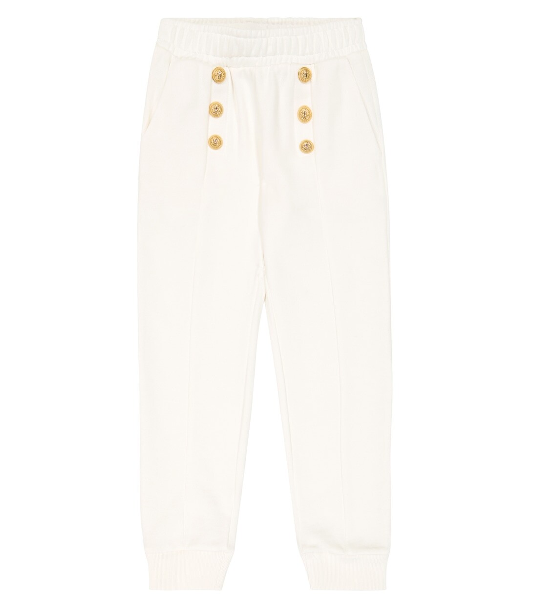 

Украшенные хлопковые спортивные штаны Balmain, белый