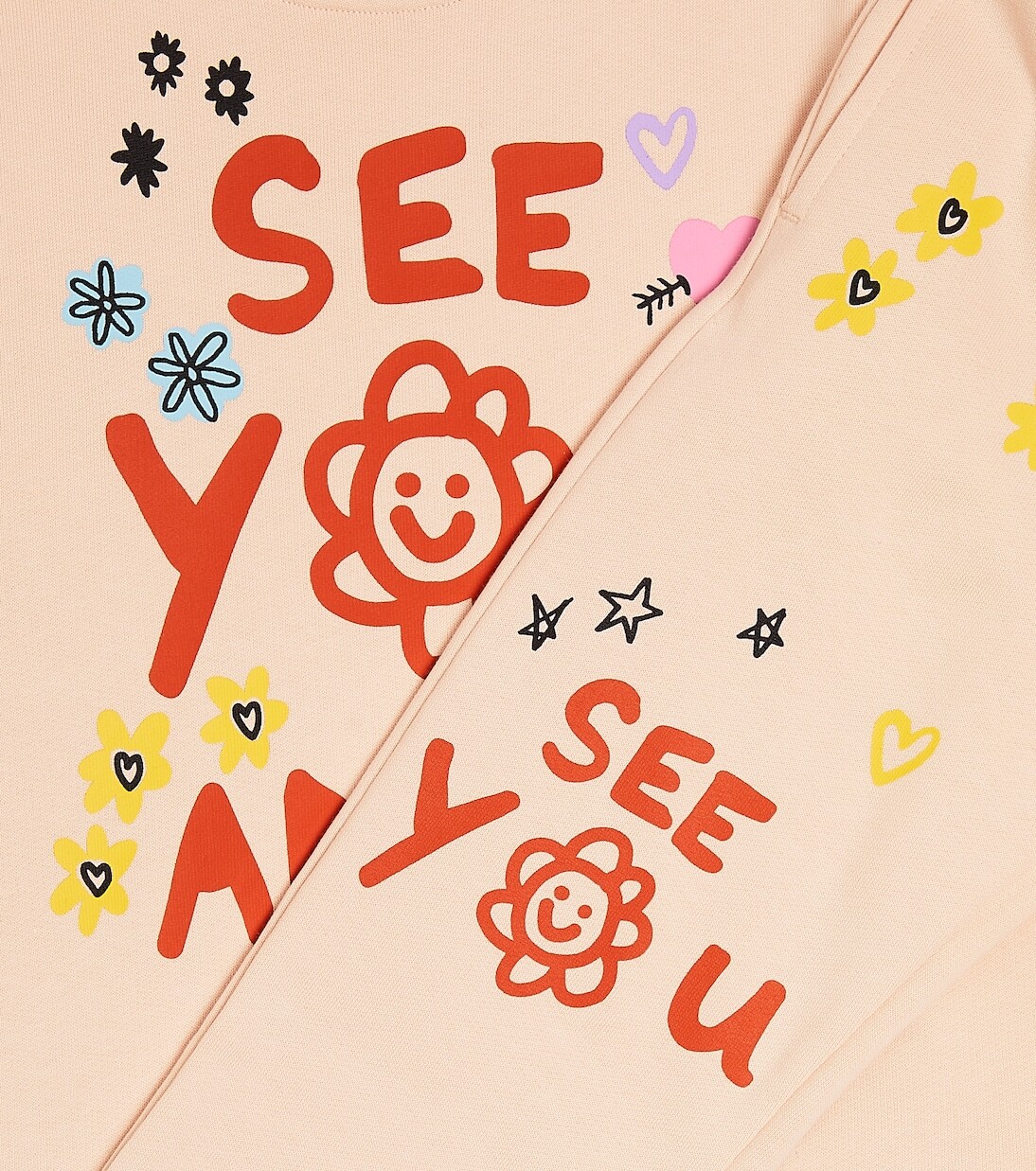 

Спортивный костюм из хлопкового флиса Stella McCartney Kids, розовый