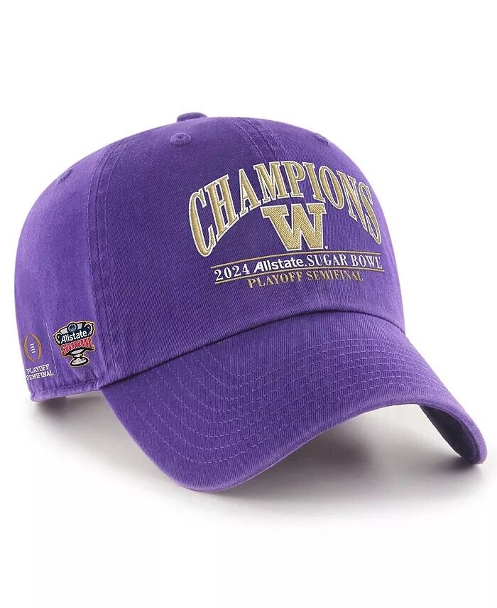 

Мужская фиолетовая кепка Washington Huskies College Football Playoff 2024 Sugar Bowl Champions Clean Up Adjustable '47 Brand