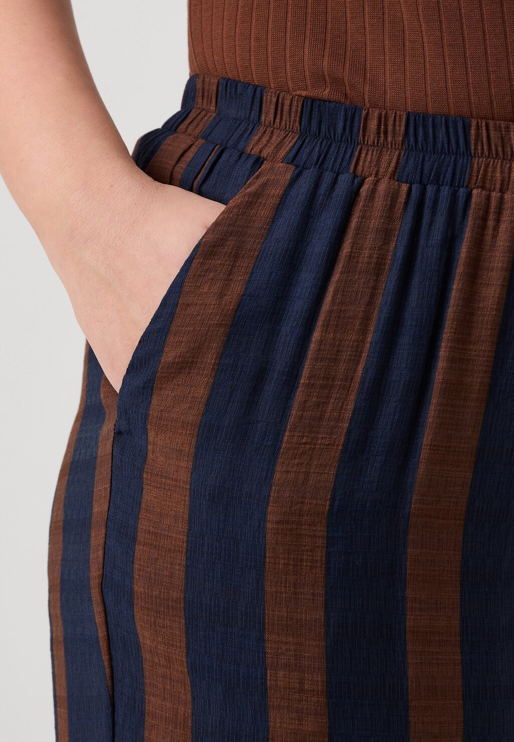 

Тканевые брюки CARTEMPER WIDE PANTS ONLY Carmakoma, темно-синий
