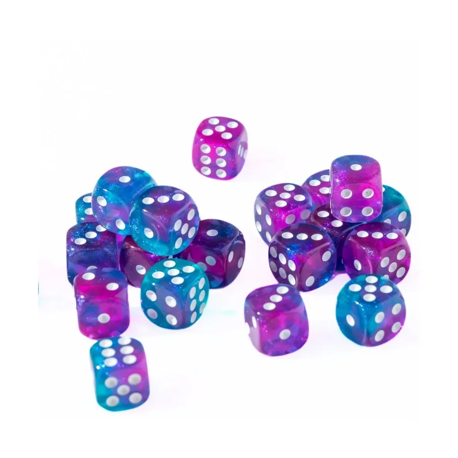 

12 мм d6 Royal Blend с белым (25), Dice - 25 Piece D6 Sets (Easy Roller Dice)