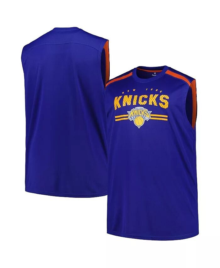 

Мужская синяя майка New York Knicks Big Tall Birdseye Muscle Fanatics