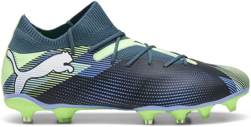 Футбольные бутсы Puma Future 7 для мужчин, для игр на твердом/искусственном газоне, серый/белый — фото 2