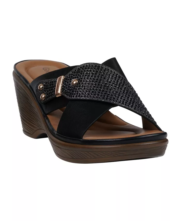 Женские сандалии Ash Crisscross на платформе GC Shoes, черный