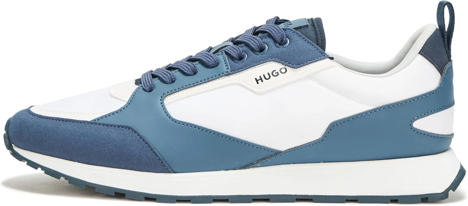 Мужские беговые кроссовки HUGO Icelin из нейлона, Cream Dark Sky Blue Slate Blue — фото 2