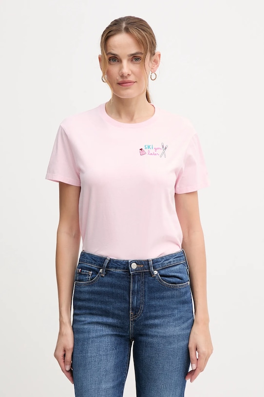 

Хлопковая футболка Mc2 Saint Barth, розовый