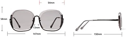 

Солнцезащитные очки квадратной формы 2027 года для женщин, винтажные солнцезащитные очки, ретро-очки для женщин с защитой от ультрафиолета UV400 MTZJH, Clear-bluepink