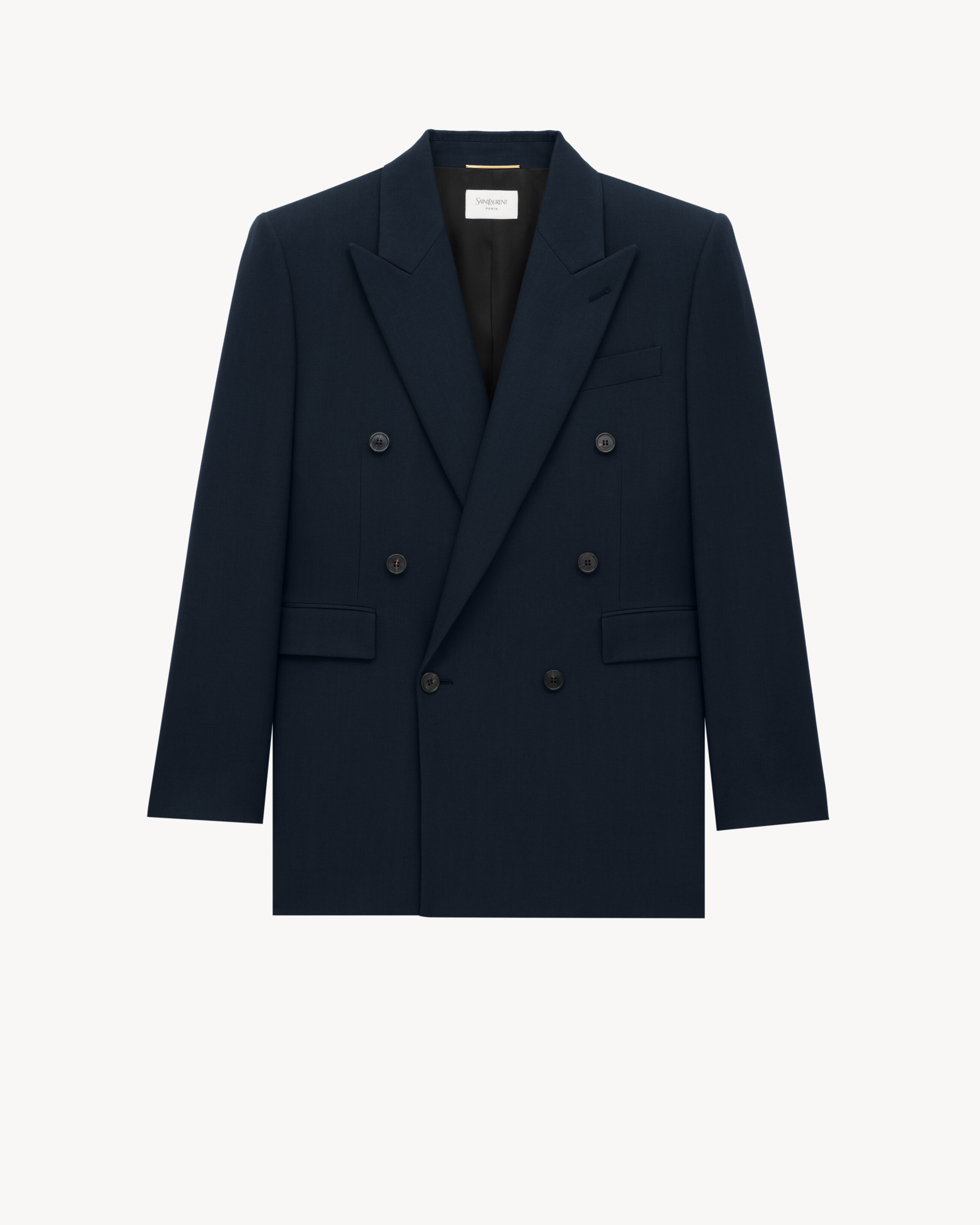 

Жакет из ткани ГРАН ДЕ ПУДР Saint Laurent, синий