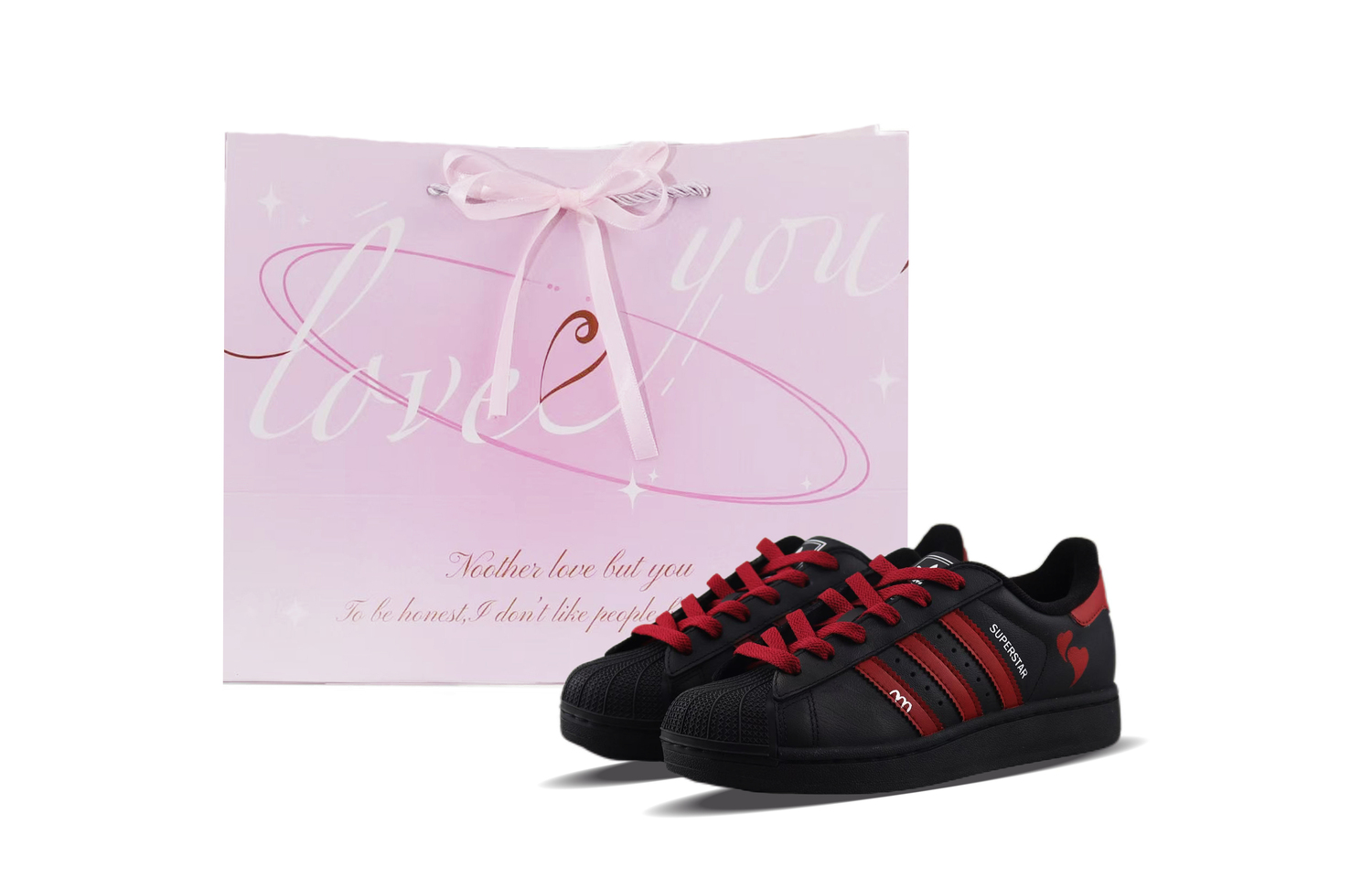 

Adidas Originals Superstar 2 Slip Resistant Abrasion Resistant низкие кроссовки для скейтбординга унисекс Black Red