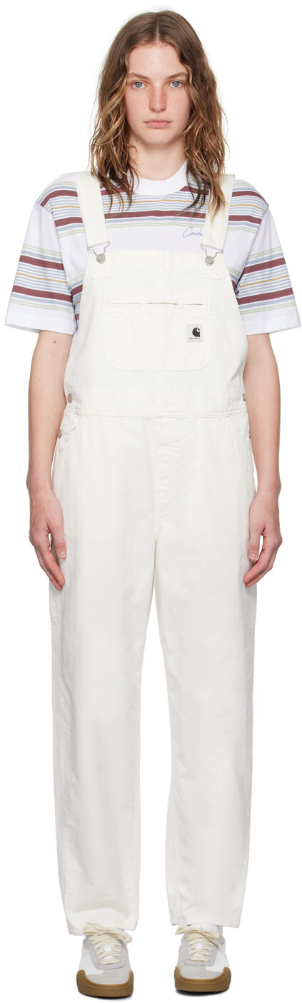 

Белый комбинезон Norris Bib Denim Carhartt Work In Progress