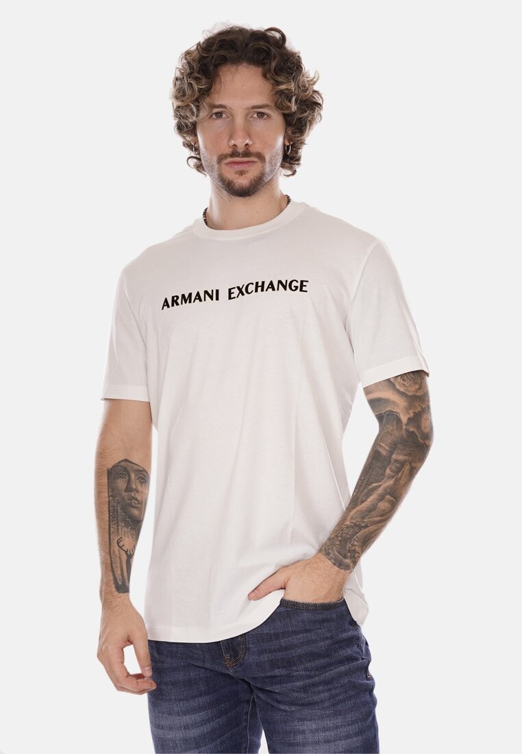 

Футболка с принтом Armani Exchange, белый