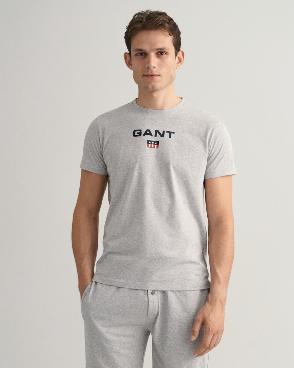 

Мужская серая пижама с короткими рукавами Gant, серый