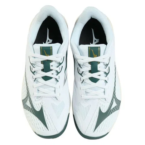Мужские теннисные кроссовки «Wave Exceed 6 SW OC» от Mizuno, White X Green — фото 2