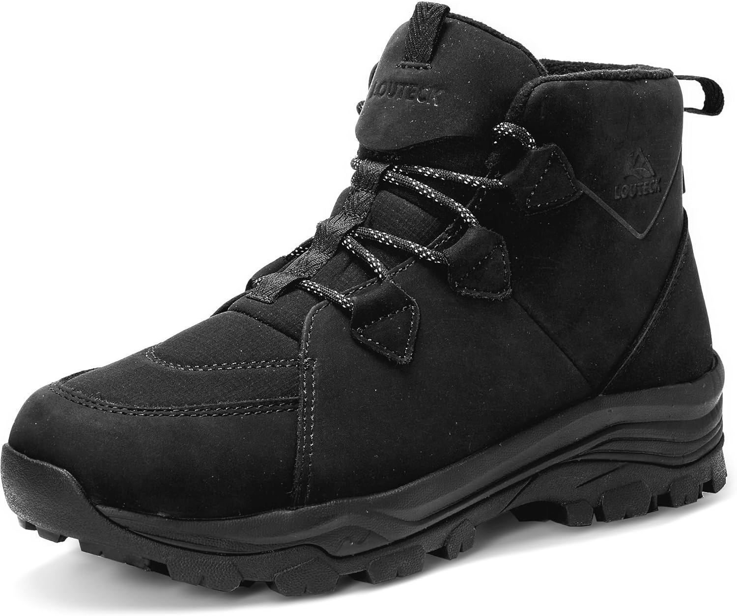 

Мужские походные ботинки - прочные и комфортные мужские альпинистские ботинки для суровых походов на природе, идеально подходят для пеших прогулок и восхождений Louteck, черный