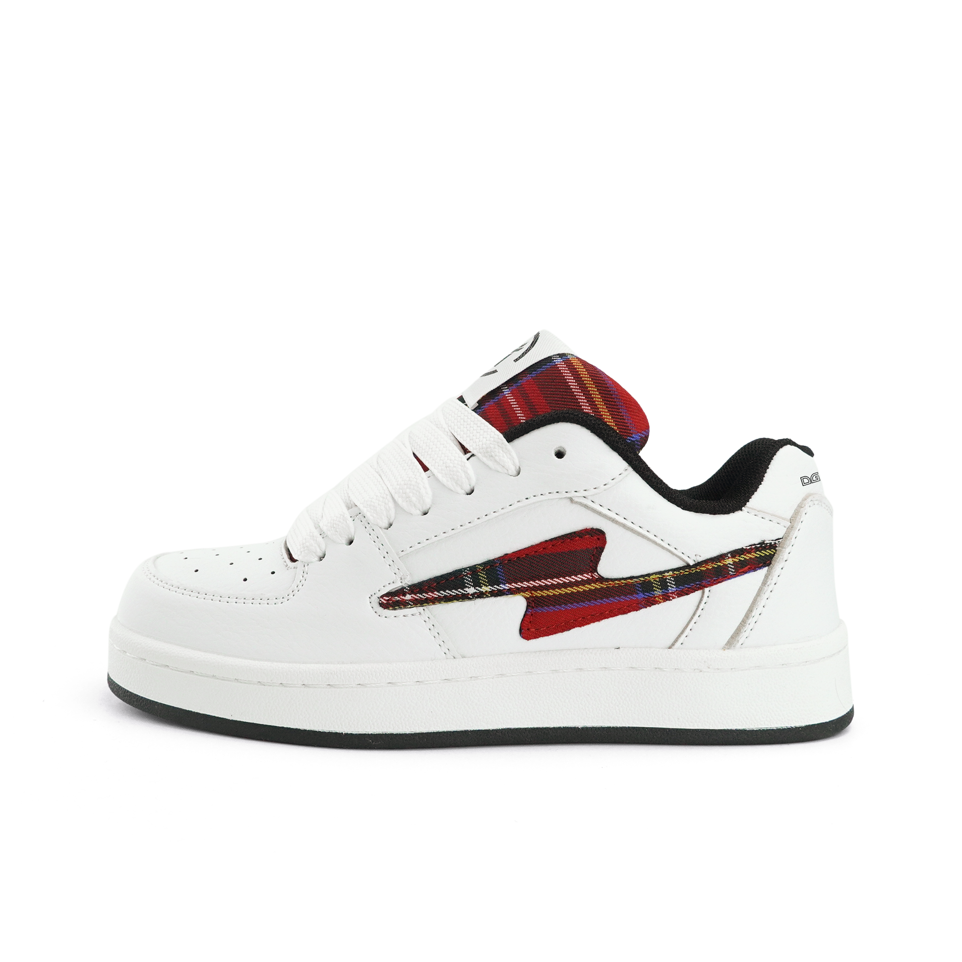 

Непромокаемые нескользящие износостойкие легкие низкие кеды для скейтбординга унисекс DGUMI, белый красный upgraded