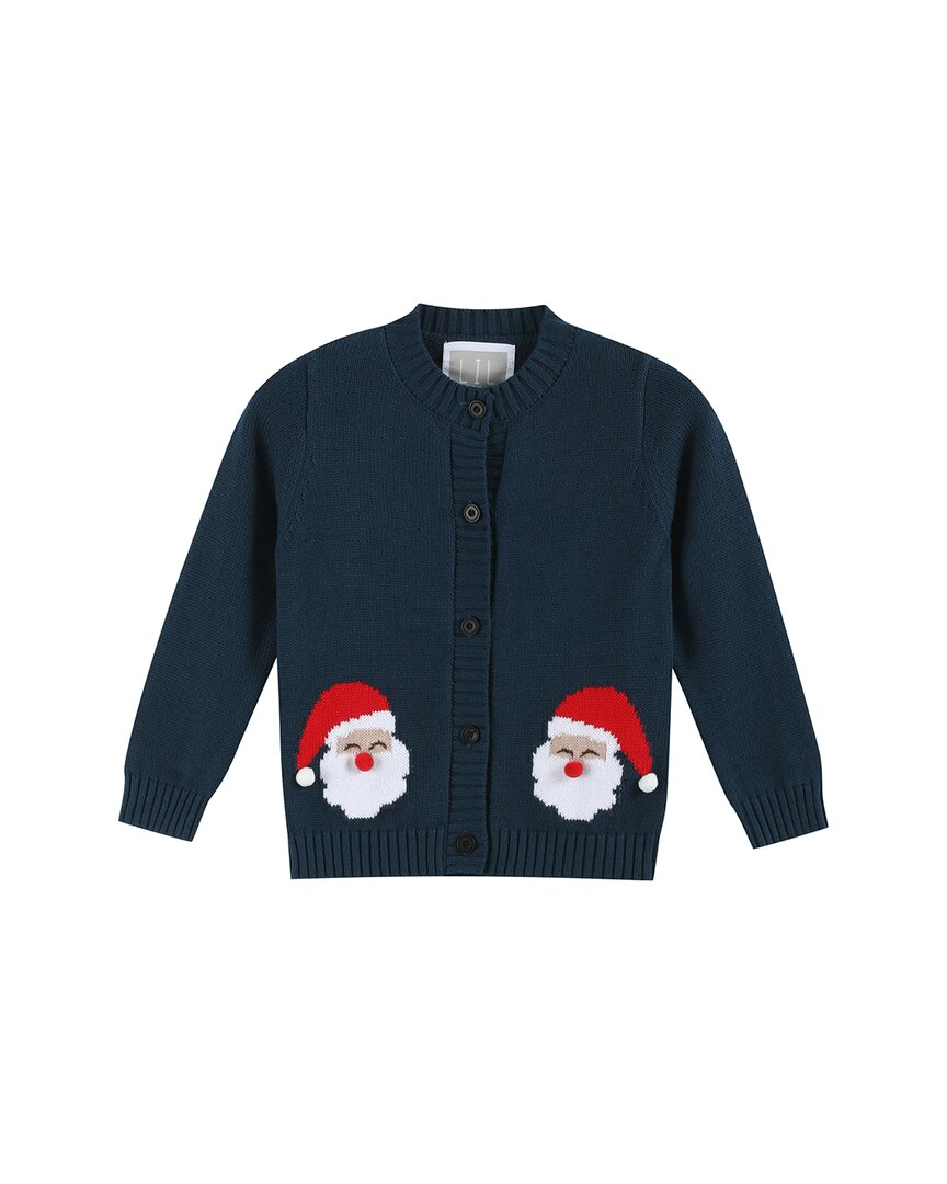 

Рождественский вязаный кардиган Lil Cactus Santa, синий